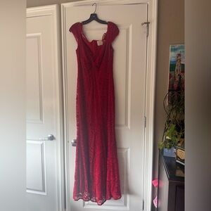 Nicole Miller Red Lace Dress
